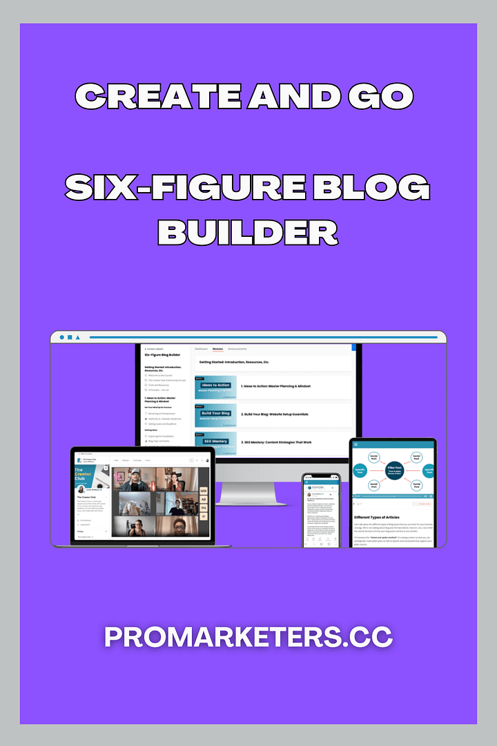 Create And Go – The Six-Figure Blog Builder